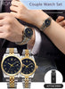Steel Strap Couple Quartz Watch Set | Luxury His & Hers Matching Watches | Waterproof | KSA