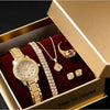 6 Pcs Women's Luxury Watch Set | Elegant Watch & Jewelry Gift Set